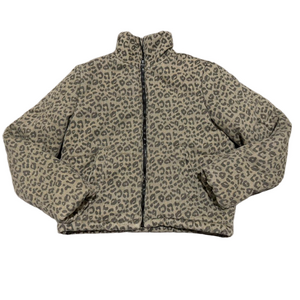 Jou Jou Cheetah Print Puffer Jacket